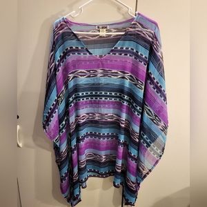 Billabong Womans Large Purple Blouse